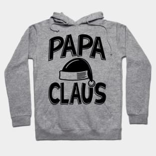 Papa Claus Black Text Hoodie